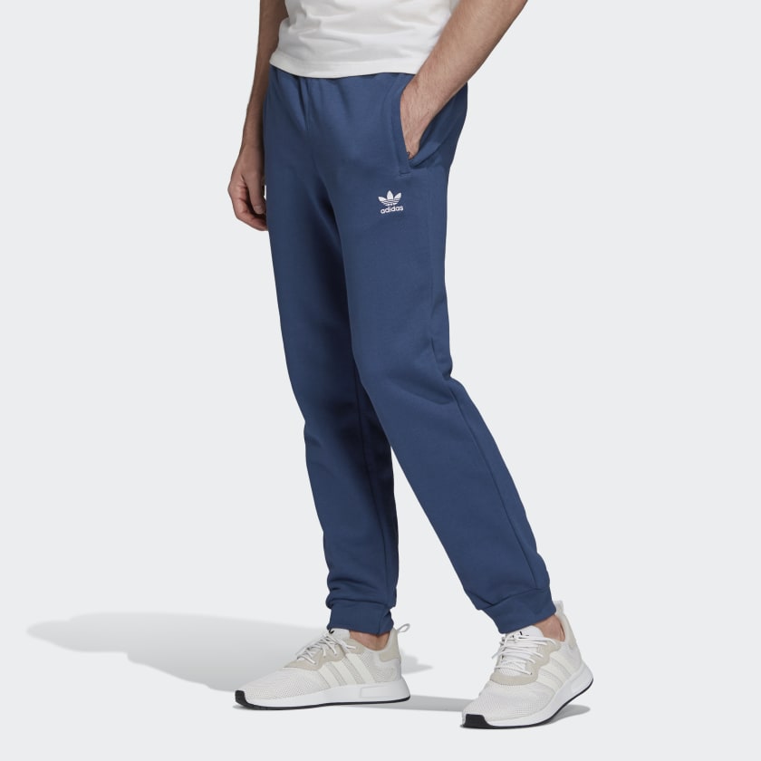 Adidas Trefoil Essentials Broek FM3787 Blauw with model - Ab Geldermans  Sport