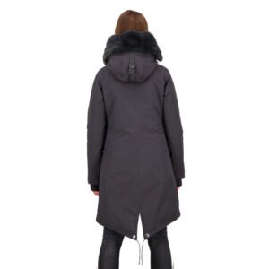 Airforce Double Zip Fishtail Parka Grijs HRW0449-970 model back