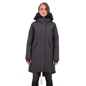 Airforce Double Zip Fishtail Parka Grijs HRW0449-970 front closed