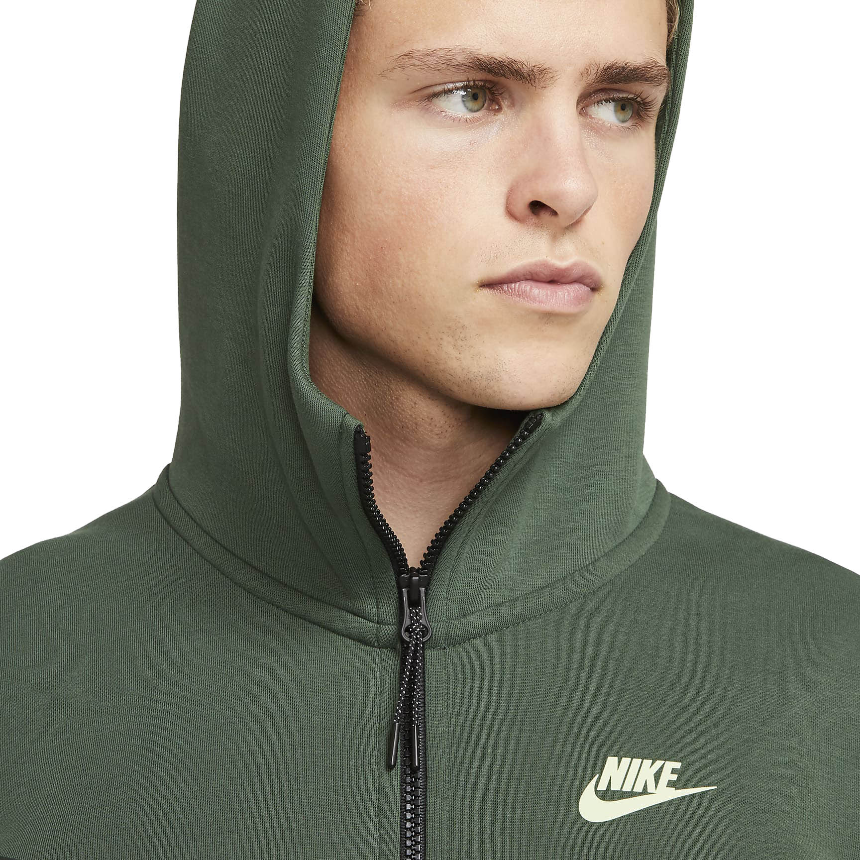 Paleis peper Klokje Nike Tech Fleece Vest Groen CU4489-337 close-up hoodie - Ab Geldermans Sport