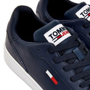 Tommy Hilfiger Essential Cupsole Sneaker Donkerblauw EM0EM00647 C87 close-up