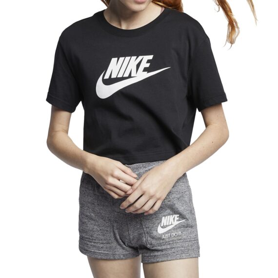 Nike Sportswear Essential Cropped T-Shirt Zwart BV6175-010 main