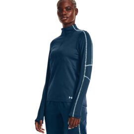 Under Armour Train Cold Weather Met Korte Rits Petrol Blue Dames